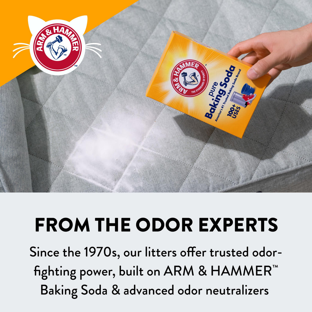 ARM & HAMMER Slide Platinum Easy Clean-Up Clumping Cat Litter, 18 lbs | 24/7 Odor Control, Triple-Action Freshness, Non-Stick, Low Tracking, 99.9% Dust Free, Multi-Cat Formula, Scented
