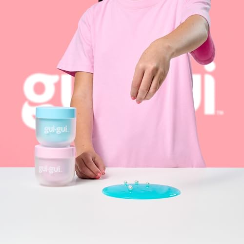 GUI GUI Slime Kit Shimmer Deluxe 2-Pack, Iridescent Slimes | Includes Shimmer & Crystal Pearl slimes, Pearl Bead Booster, Glow-Up sachets; slime kit for girls ages 6+
