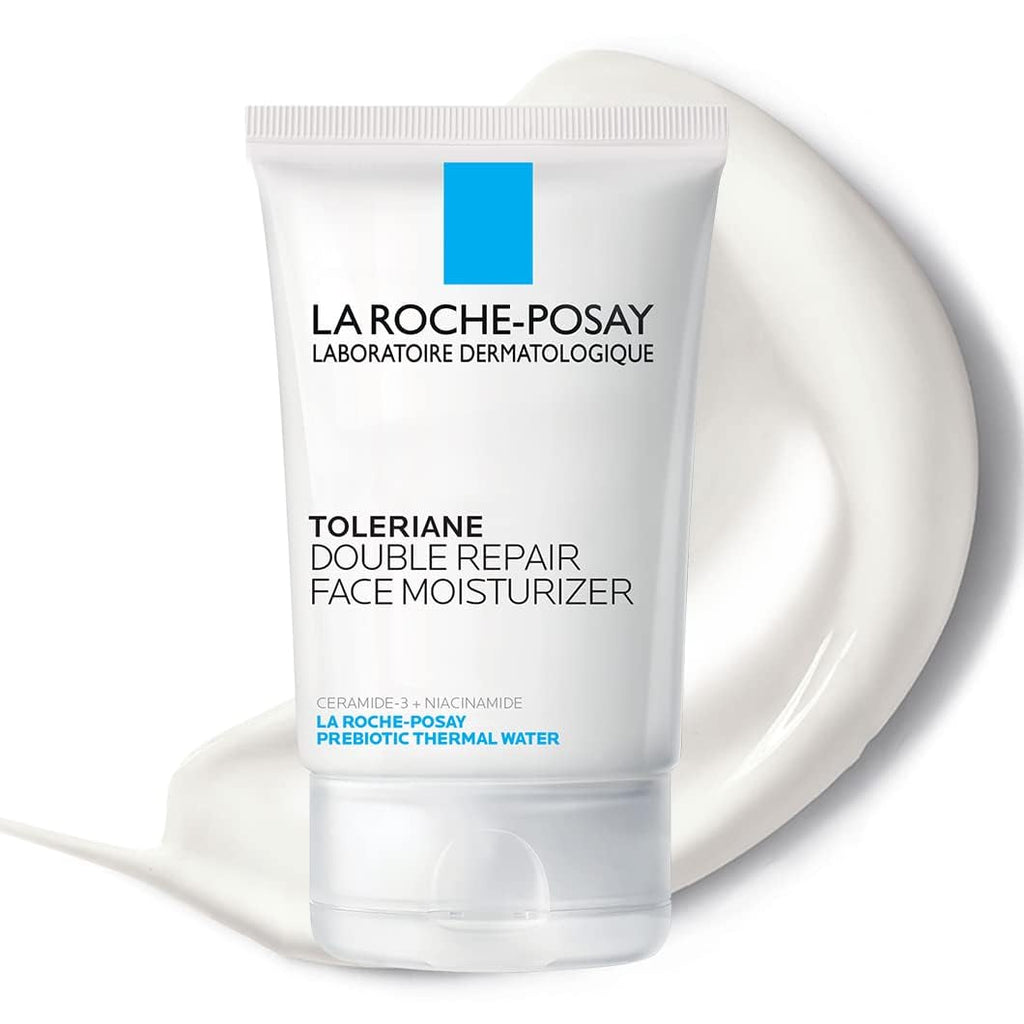 La Roche-Posay Toleriane Double Repair Face Moisturizer | Daily face cream with glycerin, niacinamide and ceramide for all skin types. Oil free and fragrance free.