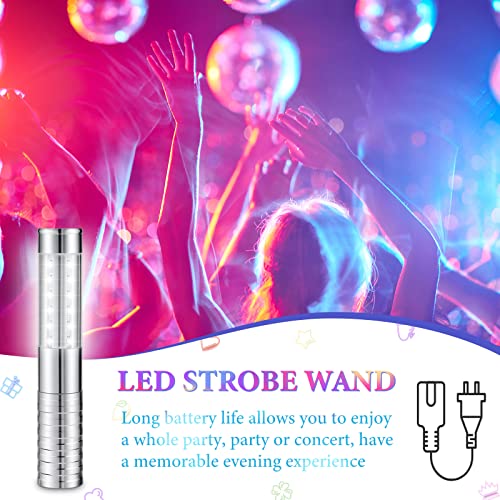 Civaner 4 Pcs LED Bottle Service Lights Nightclubs, Silver White Light | Handheld,Rechargeable,Adjustable Light Mode,Matching Charger,Flashing Light Signs For Birthday Wedding Party