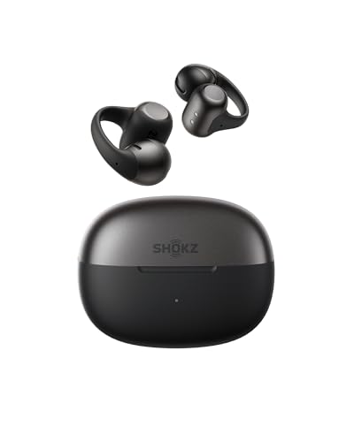SHOKZ OpenDots 2 Open-Ear Clip-On Earbuds, Black, Dolby Audio, 3 Mics | Rich bass with Dolby Audio; 3-mic clear calls; 40H listening; IP57; Bluetooth 6.1; Travel/City walk/Commuting/Yoga/Pilates