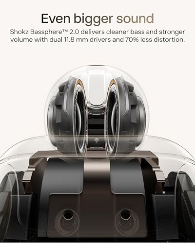 SHOKZ OpenDots 2 Open-Ear Clip-On Earbuds, Black, Dolby Audio, 3 Mics | Rich bass with Dolby Audio; 3-mic clear calls; 40H listening; IP57; Bluetooth 6.1; Travel/City walk/Commuting/Yoga/Pilates