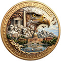 USA 250th Anniversary Commemorative Coin - American Eagle & Patriotic Symbols Collectible - America 250 Merchandise for Celebration & Gifting (1776-2026) (250th-Presidents-eagle)
