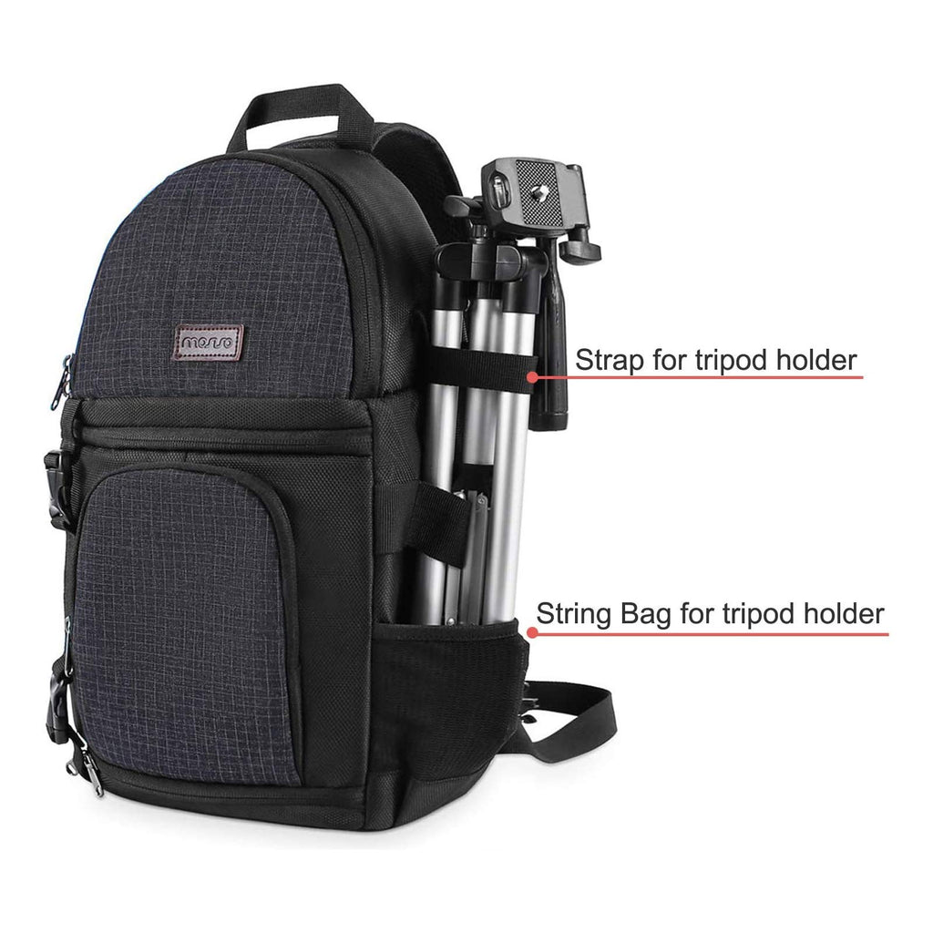 MOSISO Camera Sling Bag, Photography Shoulder Bag Compact Camera Backpack | DSLR/SLR/Mirrorless Camera, Quick Access, Tripod Holder, Custom Dividers, Compatible with Canon/Nikon/Sony/Fuji,Black