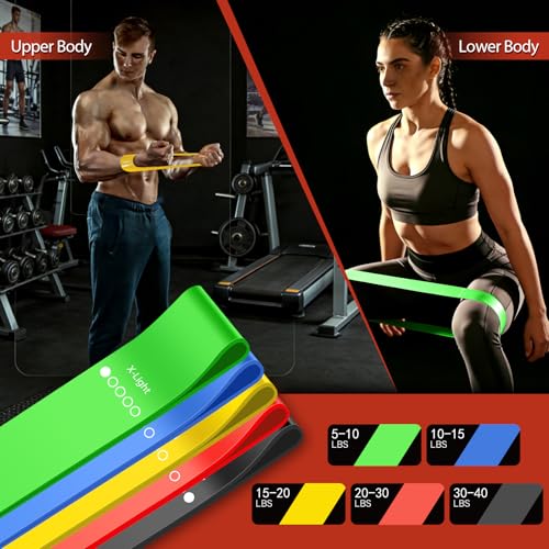 Resistance Bands for Working Out, 5 Levels Exercise Bands Set