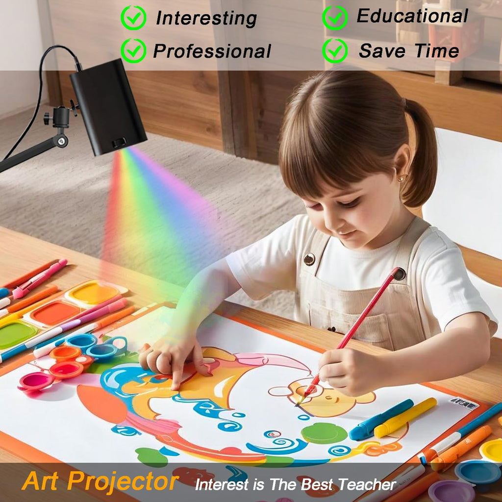 Drawing Projector, Art Projector for Tracing for Cookie and Banner Painting | Tracing Drawing Tool Smart Sketcher Cake Cookie Portable Mini Smart Phone Movie Projector with Stand P