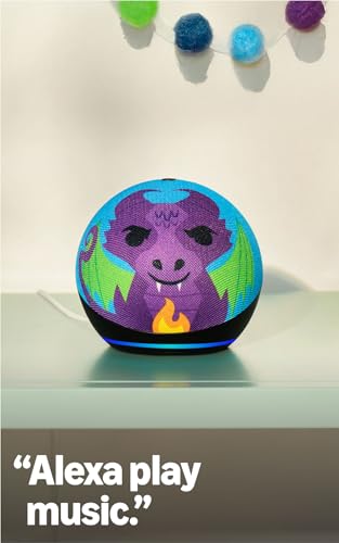 Amazon Echo Dot Kids (newest model), Smart speaker to enjoy age-appropriate audiobooks, sleep routines and Alexa+ experiences to create and learn, Stardust design