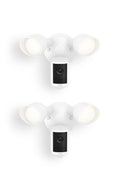 Ring Floodlight Cam 2K (newest model), Wired, Home or business security, Wide-Angle Retinal 2K Video, 6x Enhanced Zoom, Ultra-Bright Floodlights, 2-Pack, White