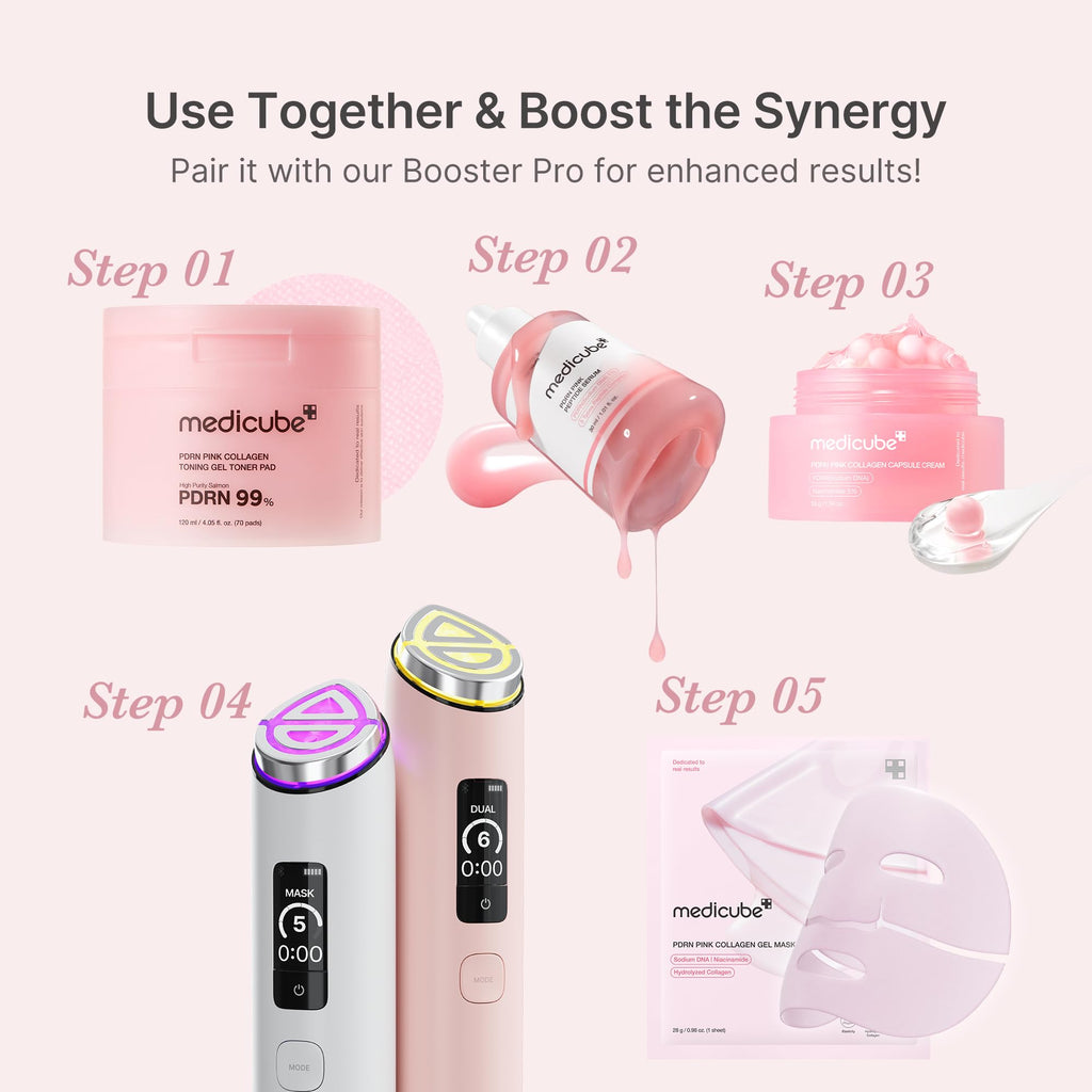 medicube PDRN Pink Peptide Serum with Salmon DNA, Firmer, Even-Looking Skin | Pink Glow Serum with Peptides & Niacinamide for Hydration, Firm-Looking Skin & Uneven Tone Care, Korean Skincare, 1.01 fl.oz.