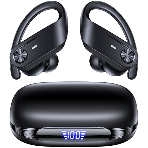 TAGRY Hybrid Active Noise Cancelling Wireless Ear Buds 80 Hrs Playtime Hi-Res Stereo Quality Bluetooth Earbuds with Transparency Mode Headphones Bluetooth Earhooks ANC Earphones for Work