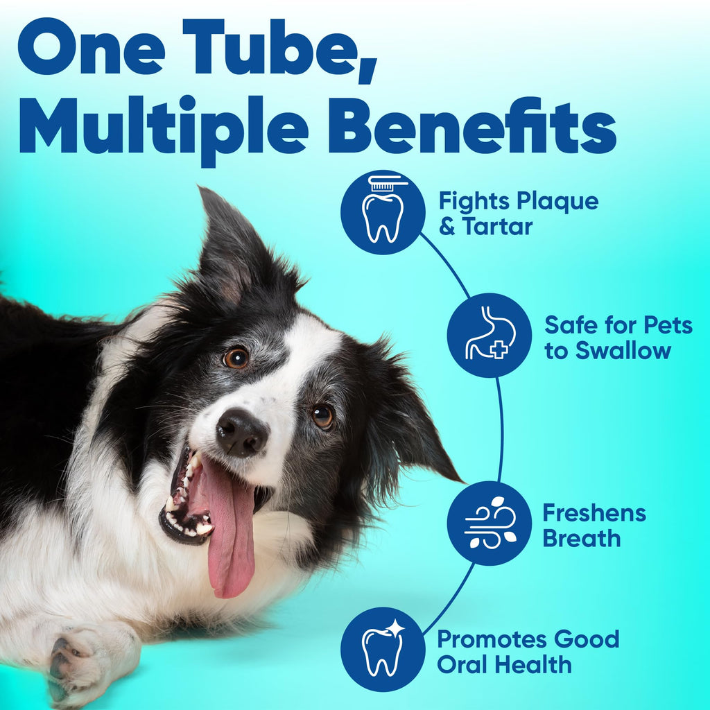 C.E.T. Enzymatic Toothpaste for Dogs and Cats, Poultry, 2.5oz | Plaque and tartar control for fresh breath, pet dental care toothpaste, Dual enzyme system, poultry flavored toothpaste
