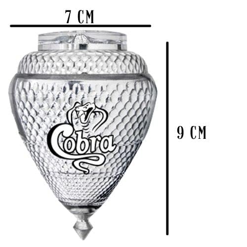 3 Pack Champion Cobra Durable Plastic Spin Tops for Kids Metal Tip Made in Mexico - Trompo Mexicano Champion Cobra Plastico Durable & Punta de Metal (Pack of 3 Assorted Colors)