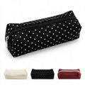 JENNYEAH Cute Polka Dot Pencil Case Aesthetic Pencils Pouch, Black 1Pcs | Y2K Pencil Case Polka Dot, Slim Soft Pencil Pouch for Stationery Supplies & Daily Use.
