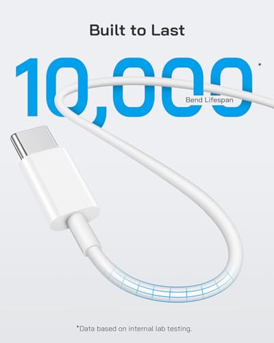 20W Fast Charger for iPhone 18/17/16/15 with 6FT Cable [3-Pack] | USB-C Wall Charger & C-to-C Cable, Compatible with iPhone 18/17/16/15 Series, USB-C iPad Pro/Air/Mini & More