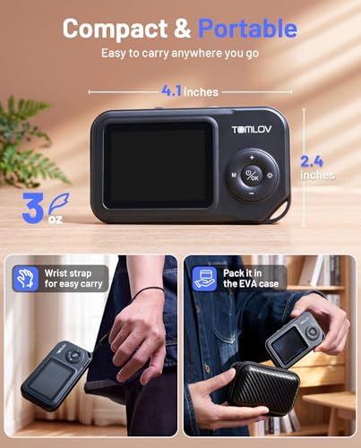 TOMLOV P50 Handheld Digital Microscope, Adjustable Focus, 2.4" IPS Screen | Adjustable LED Lighting, Pocket-Sized, Take Photos/Videos, Error Coin & Trichome View, For Collectors, Windows/Mac Compatible