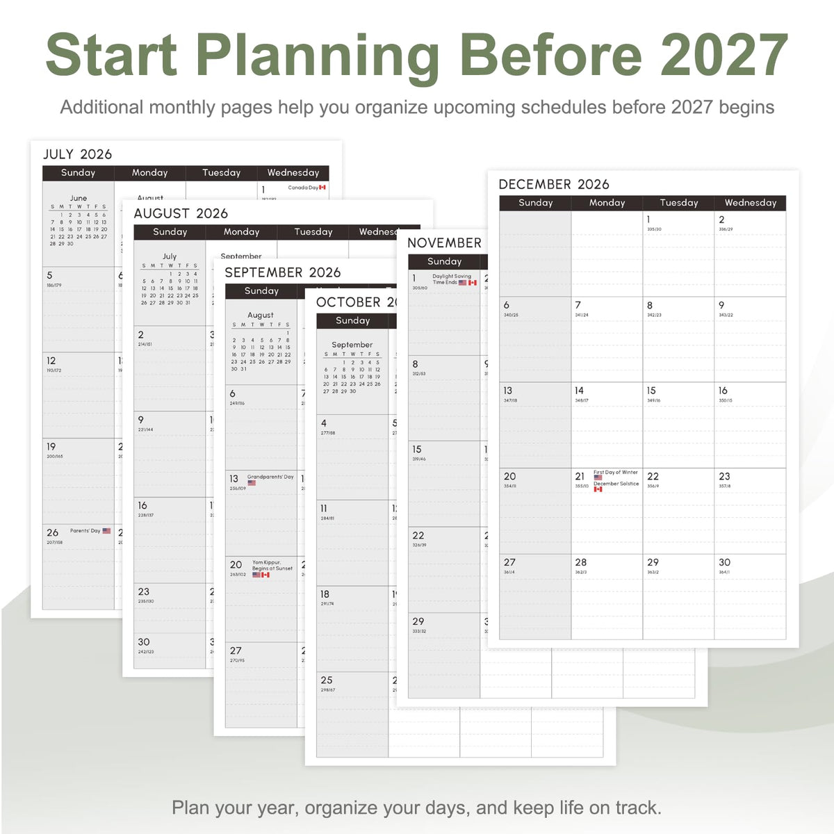 2027 Planner, Weekly and Monthly Calendar Planner Book, 12 Month Agenda, A5 | January 2027 - December 2027, Hardcover, Spiral Bound, Inner Pocket, Home School and Office Supplies, Yearly Planning