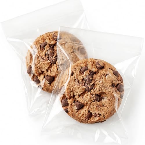 PerkDecor 4x6 Inch (250Pcs) Clear OPP Cellophane Bags, 2.2Mil Thick Crystal Clear Self Sealing Tear Resistant, Packaging for Cookies Treat Candies Crafts Party Favors Home Retail