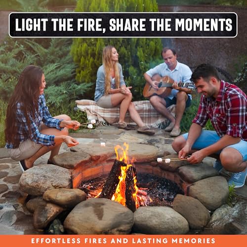 Billy Buckskin 10lb Fatwood Fire Starter Sticks, 100% Natural Firestarter | Lights when wet, For Campfires, Firepit, Fireplaces, BBQ & Wood Stoves, Easy Ignition with Just 2 Sticks, Camping Essentials
