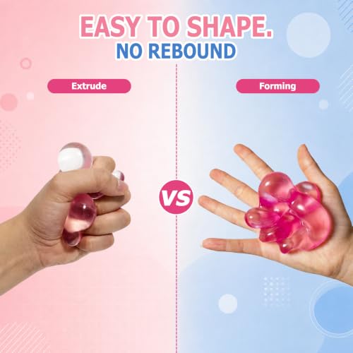 Tyarcox 4 Pcs Coconut Oil Squishy, Shapeable No-Rebound Stress Relief Ball, Formable Sensory Fidget Toy for Study Work & Relaxation, Calming Desk Decor Anxiety Relief Gift