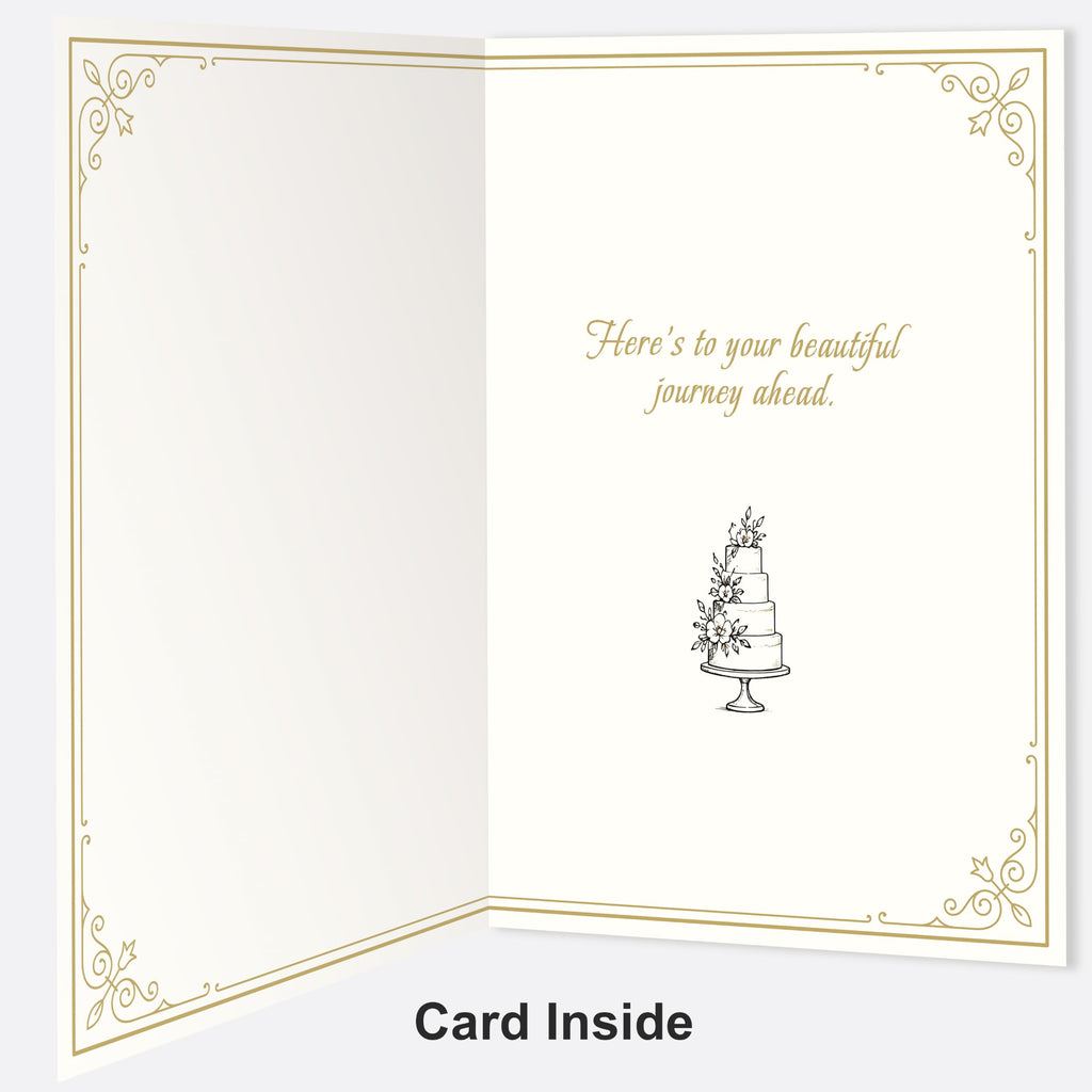 MQMRYeto Wedding Card,Engagement Card Gift for Bride Groom Couple Women Men | Bridal Shower Card for Husband Wife,Signature Congratulation Marriage Anniversary Cards Decor for Son Daughter,with Envelope