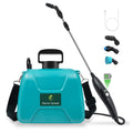 2 Gallon Battery Powered Sprayer, Electric Pump Sprayer in Lawn and Garden | USB Rechargeable Handle, 3 Mist Nozzles, Retractable Wand, Yard Sprayers with Adjustable Shoulder Strap for Yard, Garden