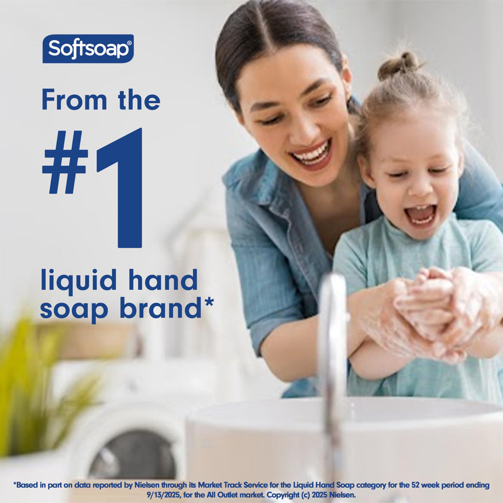 Softsoap Antibacterial Hand Soap Refill, White Tea & Berry Scent, 50 fl oz | Liquid, Paraben-Free, Phthalate-Free, Washes Away Germs, for Bathroom & Kitchen, Daily Handwashing, Gentle on Hands