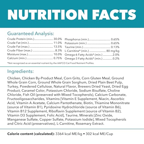 IAMS Proactive Health Indoor Dry Cat Food, Chicken & Turkey, 7 lb | Vet-recommended, Real Chicken #1 Ingredient, Proprietary Fiber Blend, Prebiotics for Healthy Digestion, Hairball Control