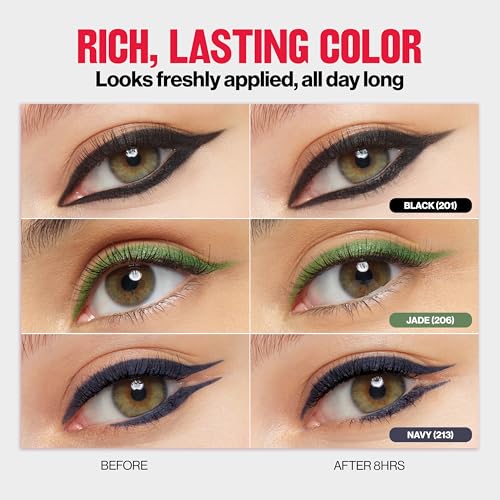 Revlon ColorStay Pencil Waterproof Eyeliner, 202 Black Brown, 0.01 oz | Waterproof pencil eyeliner with built-in sharpener. Smudge-proof, long-lasting, intense matte color.