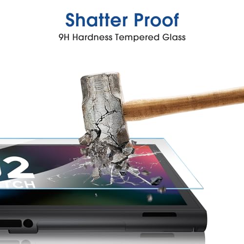 amFilm Auto-Alignment OneTouch for Nintendo Switch 2 Screen Protector 2025 | Tempered Glass Accessories, 30s Install, Bubble Free, Scratch & Drop Resistant, Touch Sensitive, 7.9'' Transparent [2 Pack]
