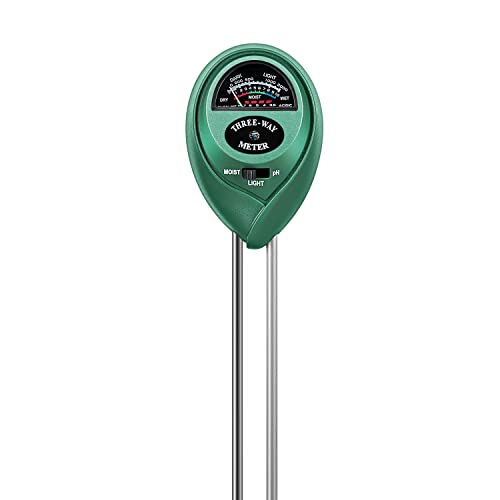 VIVOSUN Plant Soil Moisture Meter, 3-in-1 pH Tester, Indoor & Outdoor Use | Battery-Free; 3-in-1 Plant pH Tester; Home, Garden, Lawn, Farm; Promote Plants Healthy Growth