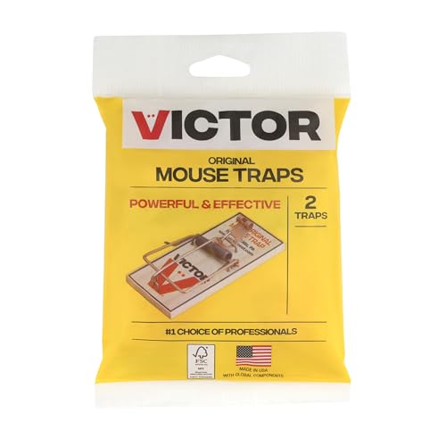 Victor Metal Pedal Mouse Traps, 12-Pack, Reusable Wooden Snap Traps | FSC Certified Wood, Indoor Mice Control Pest Elimination, Rodent Killer Control, Clean & Quick Trapping, Mice Traps for House