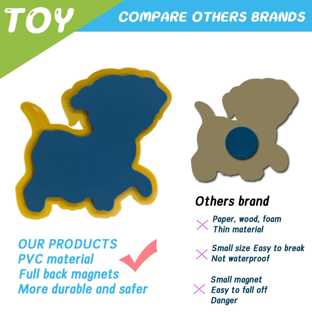 DUUMI Fridge Magnets for Toddlers Farm Animals, Full Back Magnetic Animals | Cute Safe Soft Large Refrigerator Magnets for Kids 1-3, Toddler Magnet for Refrigerator, Kid Magnet for Fridge and Whiteboard