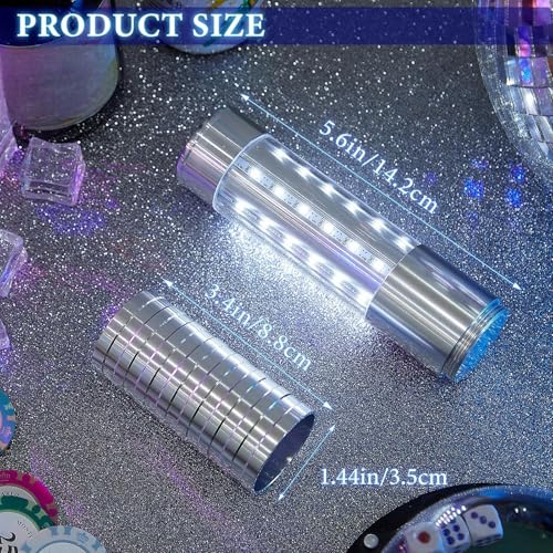 Civaner 4 Pcs LED Bottle Service Lights Nightclubs, Silver White Light | Handheld,Rechargeable,Adjustable Light Mode,Matching Charger,Flashing Light Signs For Birthday Wedding Party