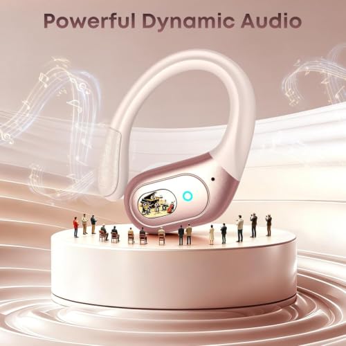 HILDCROA Wireless Earbuds, Sports Bluetooth Headphones, Running Headphones | 75Hrs Playtime Ear Buds with LED Power Display, Noise Canceling Headset, IPX7 Waterproof Earphones for Gym/Running/Workout