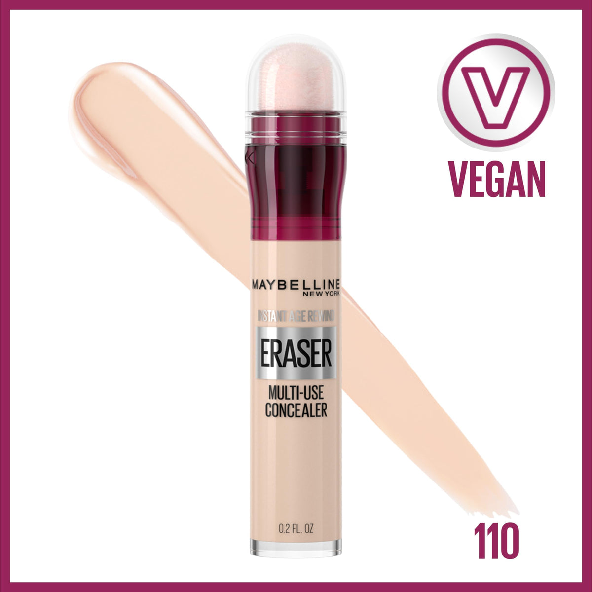 Maybelline Instant Age Rewind Eraser Dark Circles Multi-Use Concealer, 110 | Use to Conceal, Contour, and Correct, Crease-Resistant Makeup Formula for Under Eyes and Dark Spots, Up to 12HRs of Wear