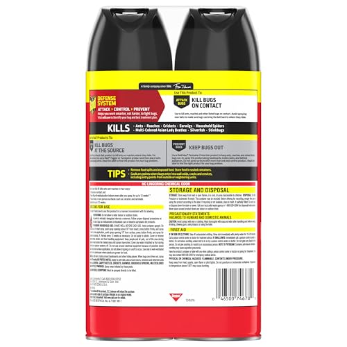 Raid Ant & Roach Killer Bug Spray, Fragrance Free, 17.5 oz, 2 Count | Kills Ants & Roaches on Contact, Keeps Killing For Up to 13 Weeks, For Home Use, No Lingering Chemical Odor