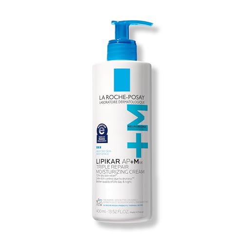 La Roche-Posay Lipikar AP+MAX Triple Repair Moisturizing Body Cream | Face and body lotion for dry skin with shea butter and niacinamide. Gentle on very dry, rough, sensitive skin.