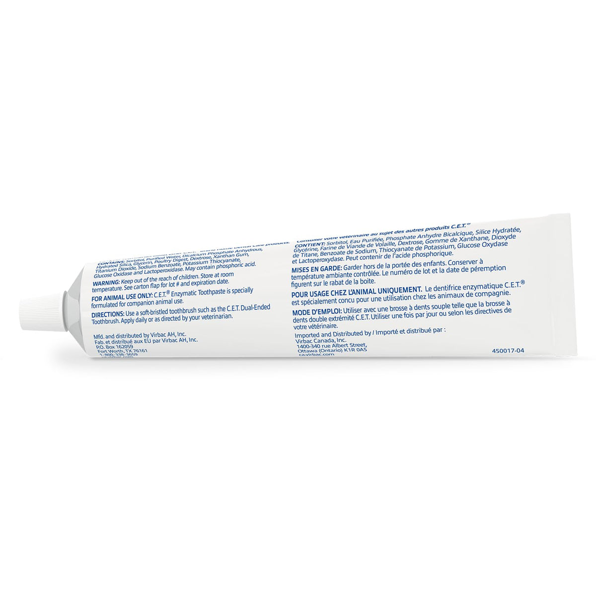 C.E.T. Enzymatic Toothpaste for Dogs and Cats, Poultry, 2.5oz | Plaque and tartar control for fresh breath, pet dental care toothpaste, Dual enzyme system, poultry flavored toothpaste