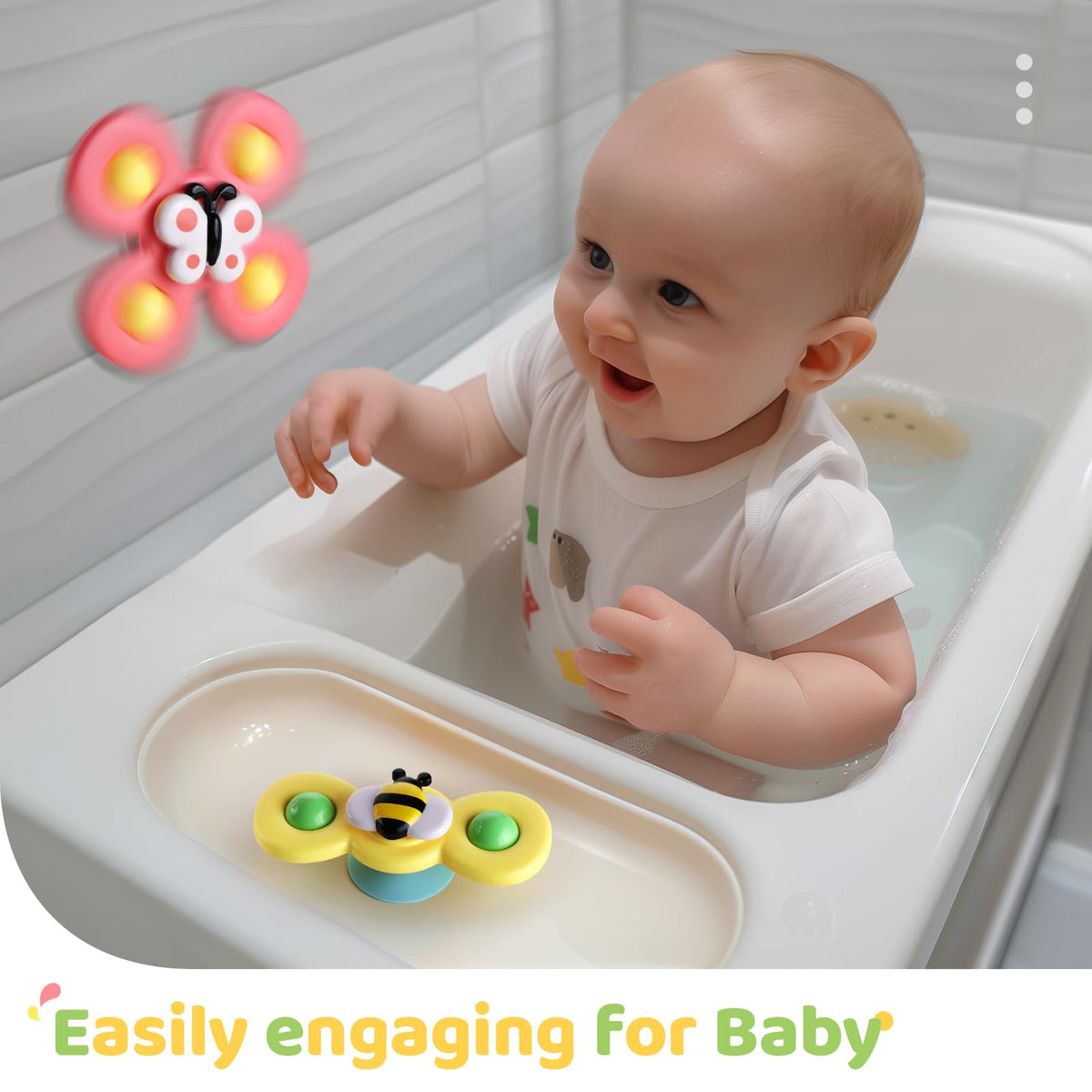 ALASOU Suction Cup Spinner Airplane Travel Toys for 1 Year Old Boy Girl | Spinning Top 12 18 Months,1 2 Year Old Boy Birthday Gift,Baby Bath Toy for Kids Ages 1-3,Sensory Toy for Infant Toddlers