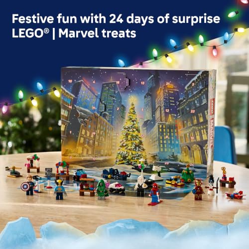 LEGO Marvel Advent Calendar 2026 76340 | Christmas Advent Calendar for Kids, Building Toy, Boys & Girls, Ages 6+, Festive Marvel Minifigures, 317 pieces