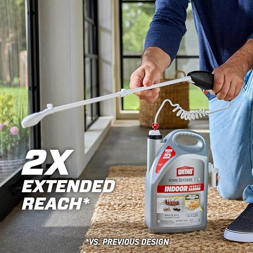 Ortho Home Defense Max Indoor Insect Barrier, Wand, 1 gal. | Ready-To-Use Home Bug Killer with Extended Reach Comfort Wand, Kills Ants, Roaches, Spiders, Fleas and Ticks