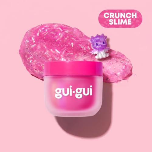 GUI GUI Fruity Glow Slime Kit, Crunch & Gloss Scented Slimes | Includes Gua Sha, Beauty Scoop, charms, booster, and collectible figurine in a slime kit for girls
