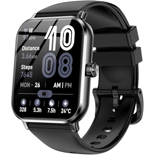 Smart Watch for Men Women, 1.83" HD Touch Screen with Bluetooth Call, IP68 Waterproof, 140+ Sport Modes, Fitness Tracker with Heart Rate & Sleep Monitor, Pedometer, Compatible with Android iPhone