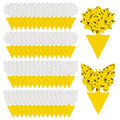 Cleanuper 58 Pack Yellow Sticky Gnat Traps for Plants - Fungus Gnat Killer, Fruit Fly Traps for Indoors, Gnat Sticky Traps for Plants, Family Friendly Design, Sunflower + Butterfly Shapes