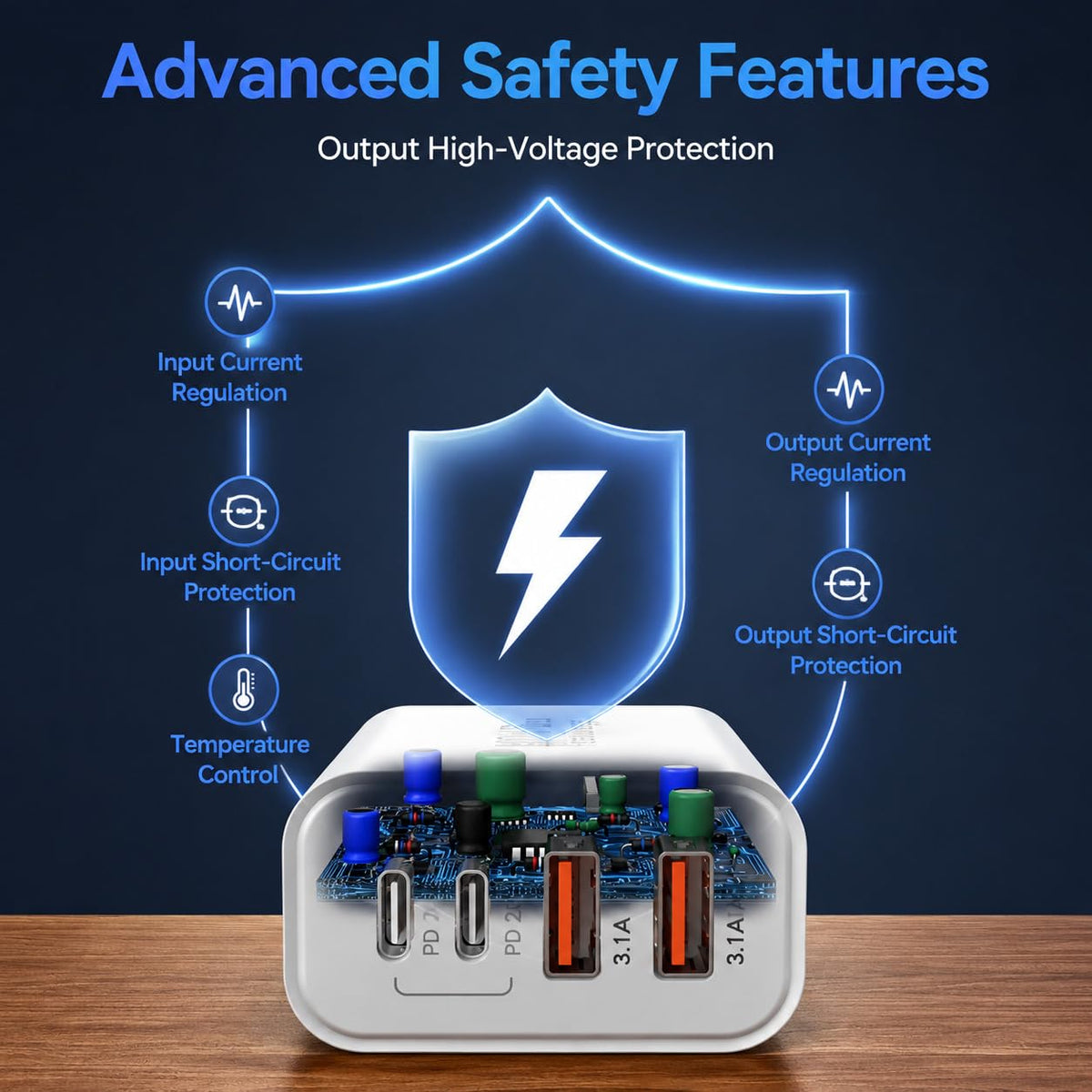 USB C Charger Block 40W USB Type C iPhone 18 Pro Charger Fast Charging Plug | 4-Port iPhone 18 Pro Max Charger Cube Plug, USB Wall Fast Charging Brick Power Adapter for iPhone 18/Duo/17/16/15/14 Pro Max