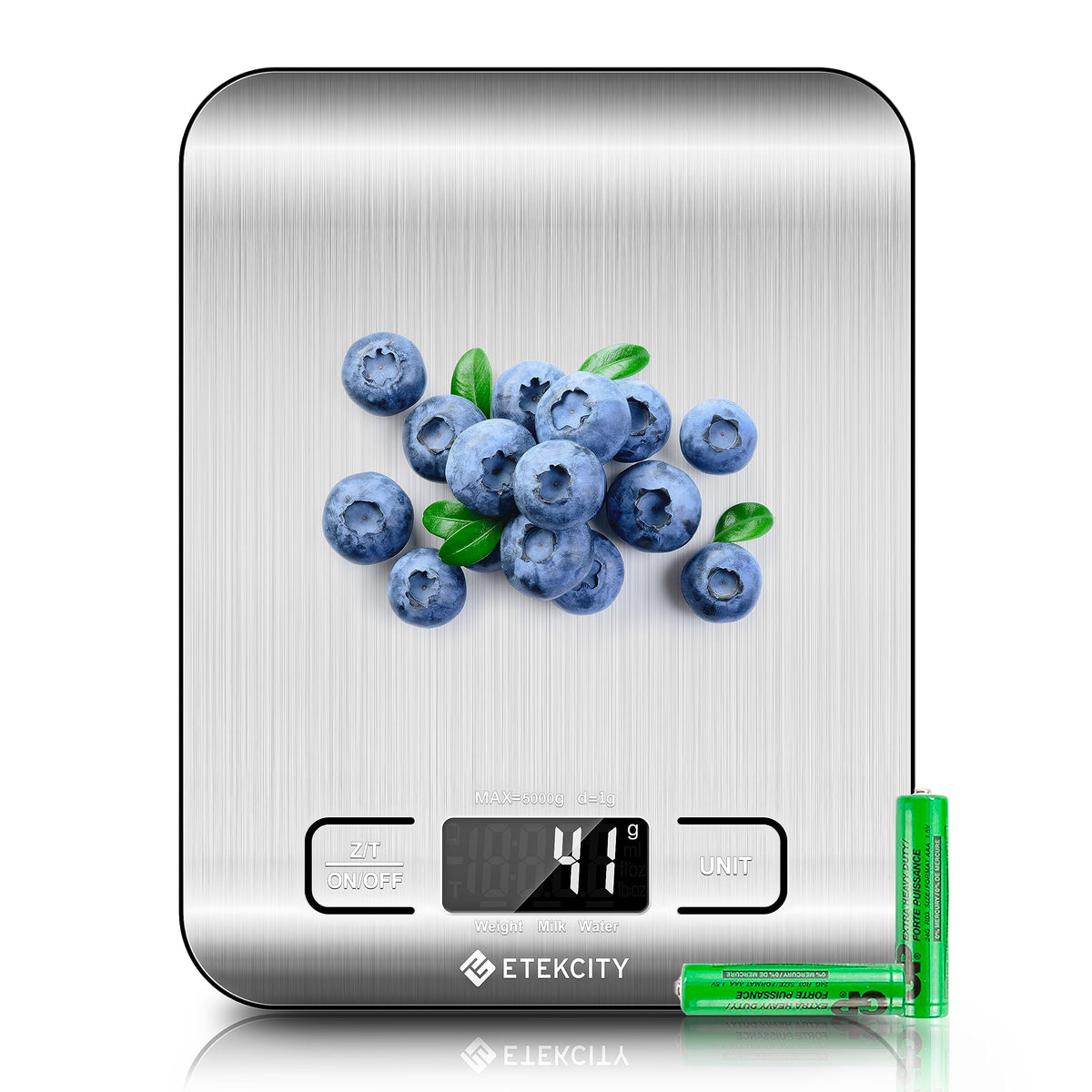 Etekcity Food Kitchen Scale, Digital Grams and Ounces, 11lb | Tare function, ideal for baking, weight loss, keto, meal prep, packages, liquids and jewelry, 304 Stainless Steel