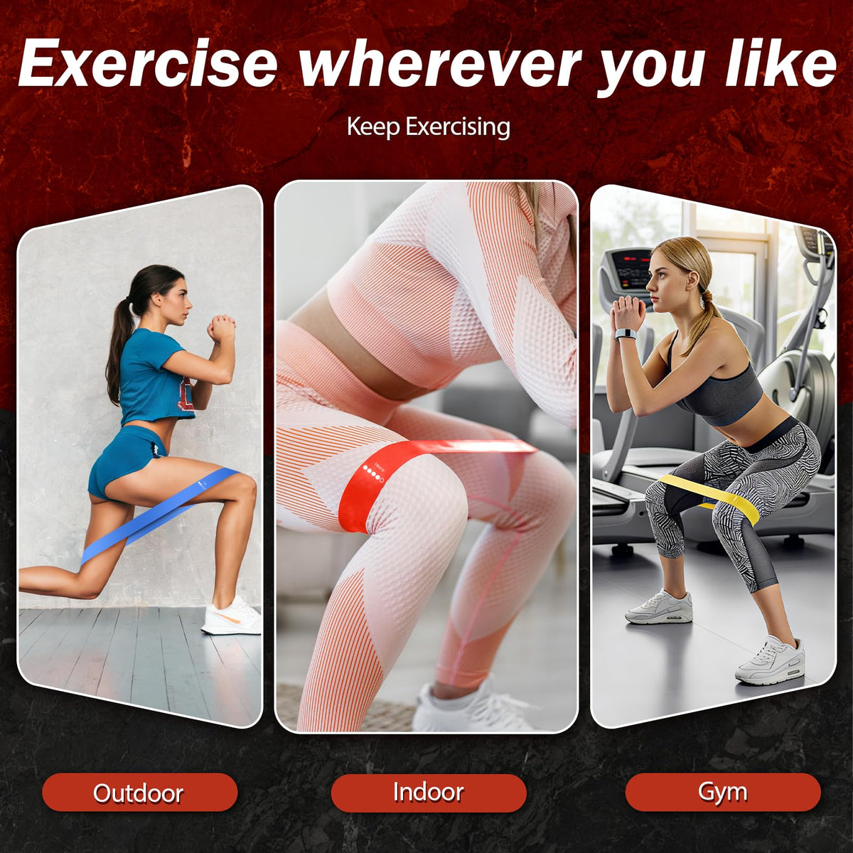 Resistance Bands for Working Out, 5 Levels Exercise Bands Set