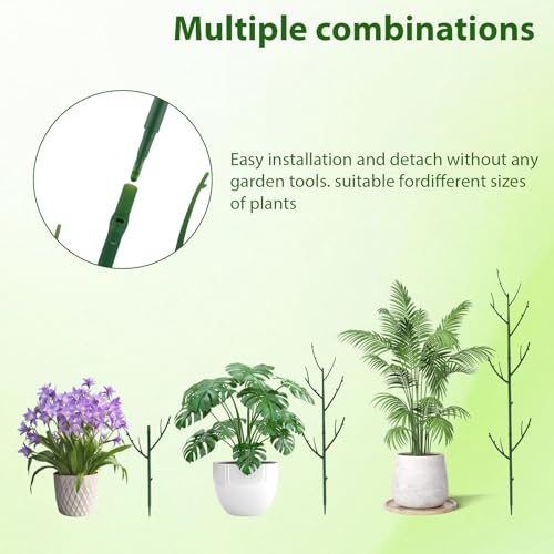 PERSZEN 6 Pack Stackable Monstera Plant Support, Plant Stakes for Indoor and Outdoor Plants Use, Garden Stakes for Climbing and Potted Plants, Pothos, Philodendron
