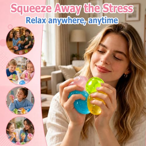 Tyarcox 4 Pcs Coconut Oil Squishy, Shapeable No-Rebound Stress Relief Ball, Formable Sensory Fidget Toy for Study Work & Relaxation, Calming Desk Decor Anxiety Relief Gift