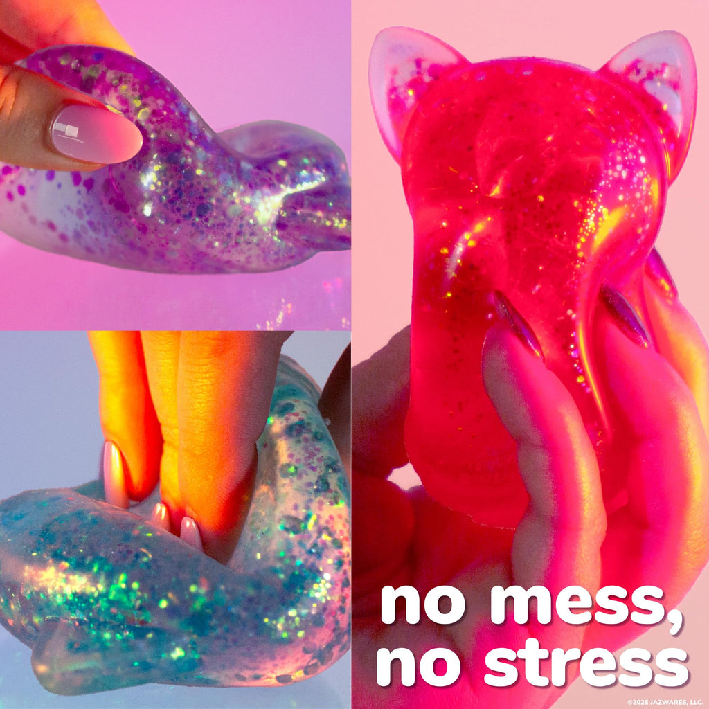 Horizon Group USA Slimygloop Gelli Gels, Blue Squishmallows | Slow-Flow Glitter Squishy Sensory Toys, Squeeze Stress Ball for Kids and Teens, Satisfying Sugar Squish Fidget